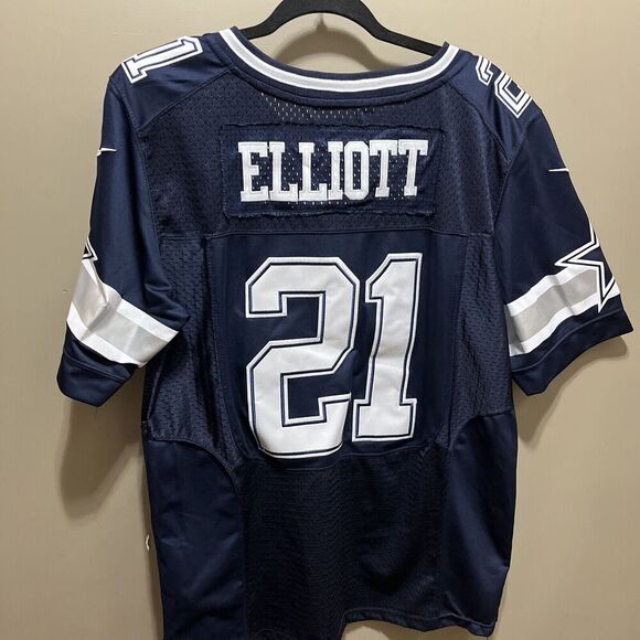 Ezekiel Elliott NFL Jersey MENS XL Nike On Field Dallas Cowboys Blue #21 Size 40 - Picture 6 of 13
